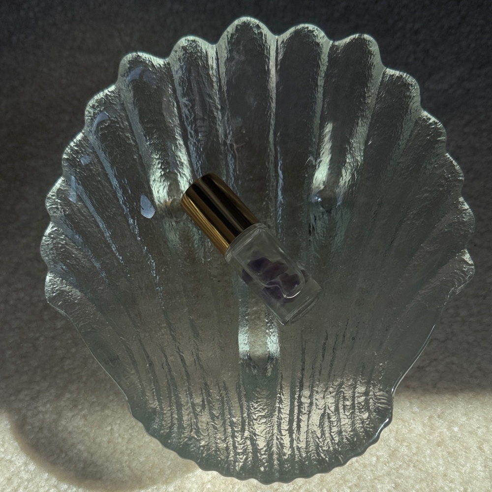 Reclaimed Vintage Translucent Seafoam Green Glass Shell Bowl